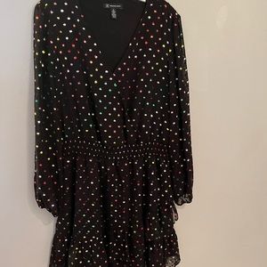 Black multi colored polka dots!